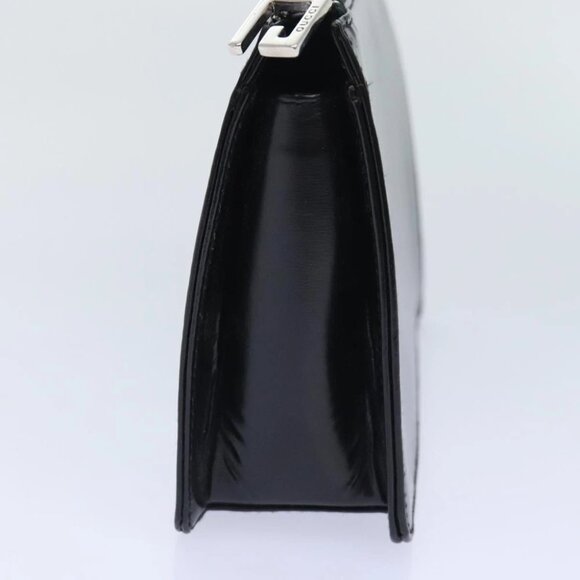 GUCCI Pouch Leather Black Silver Auth yk15398 - Picture 12 of 16